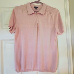 Talbot's Silk-Cotton Blend Short Sleeve Sweater